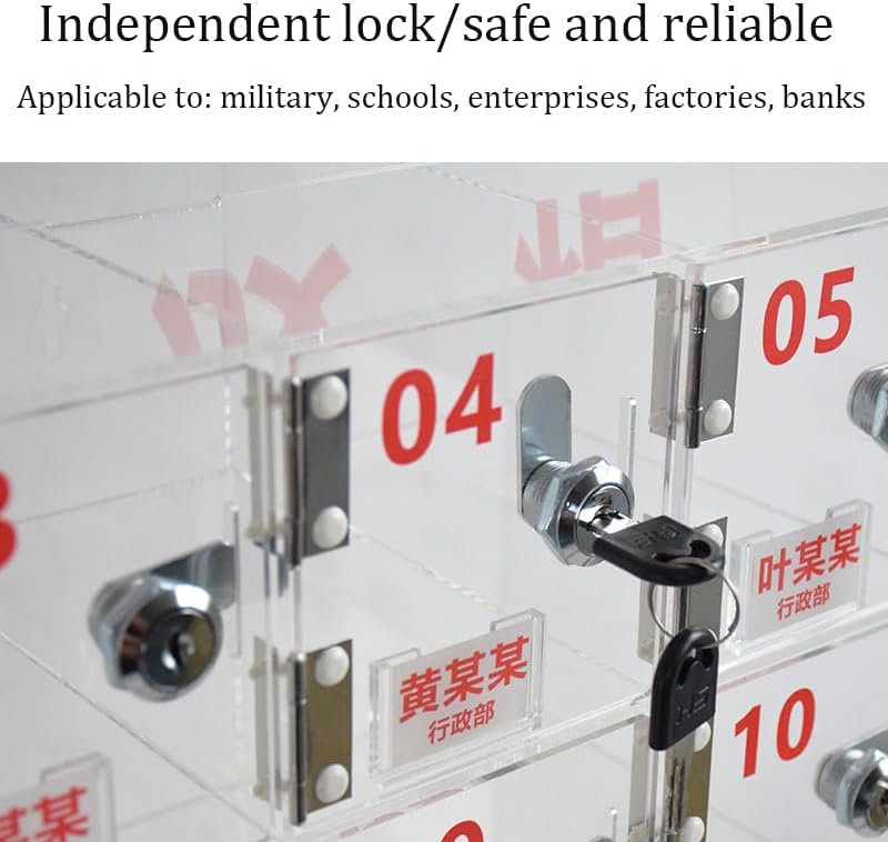 Acrylic Mobile Phone Storage Cabinet,Cell Phone Storage Locker Cell Phone Locker Box with Door Locks and Keys,Office Storage Lockers,Wall Mounted Cell Phones Storage Cab,25slots-One Size (12