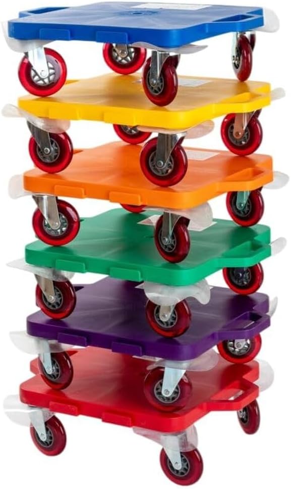 - Cosom Scooter Board, 16 Inch Premium Sit & Scoot Board with 4 Inch Non-Marring Performance Wheels, Double Race Bearings, & Safety Handles, Physical Education Class Equipment