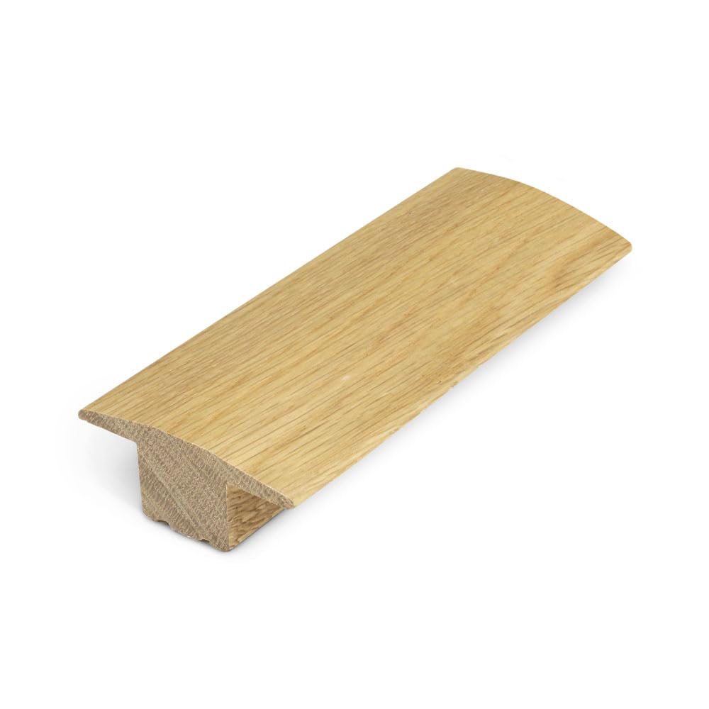 Solid Oak 18mm T Section Door Bar Threshold Moulding Pre Finished or Un Finished 900mm Trim (Pre Finished (Lacquered Oak) 1.8m) โ image 1