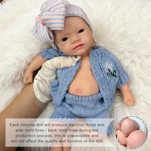 Muñeca bebé realista de silicona de 12 pulgadas miniatura 4