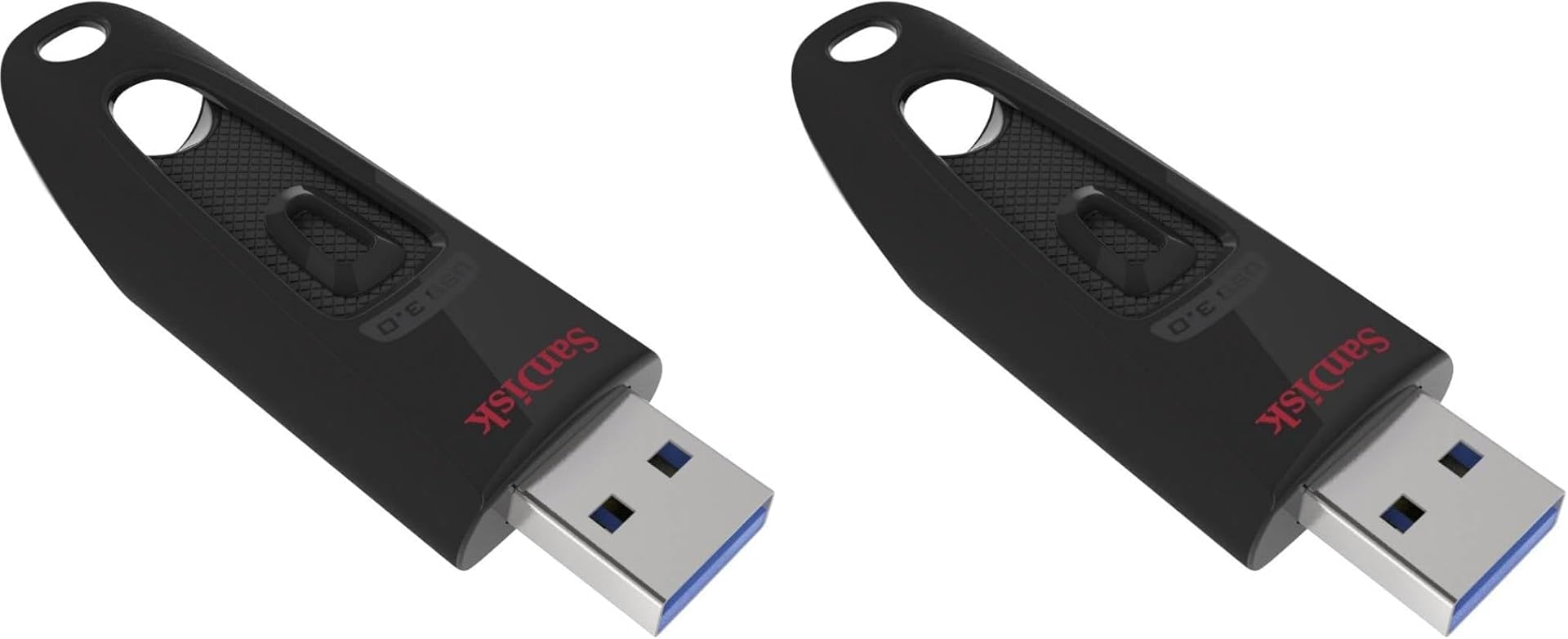 SanDisk 64GB Ultra USB Flash Drive USB 3.0 Up to 130 MB/s Read, Black, (Pack of 2)