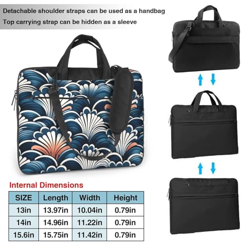 Bolso bandolera para laptop con patrón chino KHiry miniatura 2
