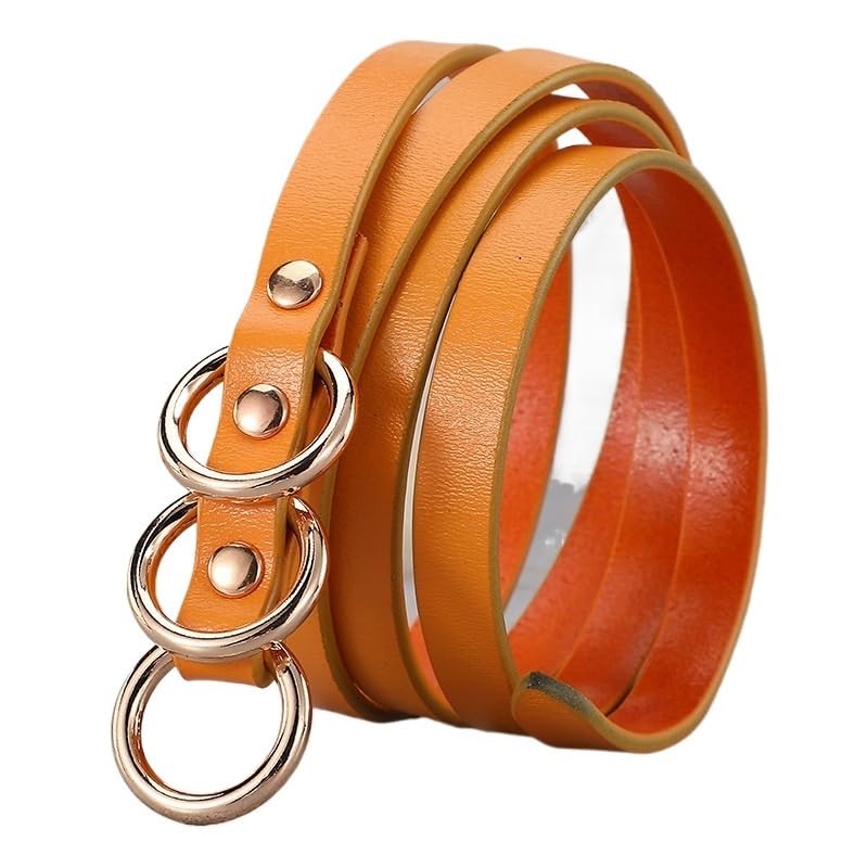 Leather Extended Thin Belts Decorative Knots Versatile Waistbands