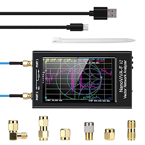 Image of Elikliv Upgraded 4.3 inch NanoVNA-F V2 Vector Network Analyzer, 50KHz -3GHz V0.4.0 HF VHF UHF Antenna Analyzer Ham Radio, 5000mAh VNA Analyzer Measuring S Parameters, SWR, Phase, Delay, Smith Chart