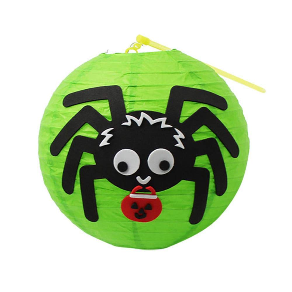 Halloween Hanging Paper Lanterns with LED Light Halloween Party Supplies Decorations Multi-Color Luces Led Decoracion 40AUG19,Green