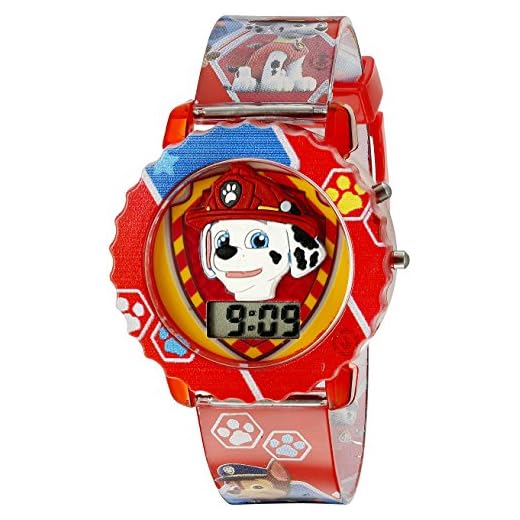 Accutime Relógio de pulso digital digital de quartzo da Patrulha Canina, presente e legal para crianças, meninos, meninas, adultos de todas as idades, Vermelho, Digital