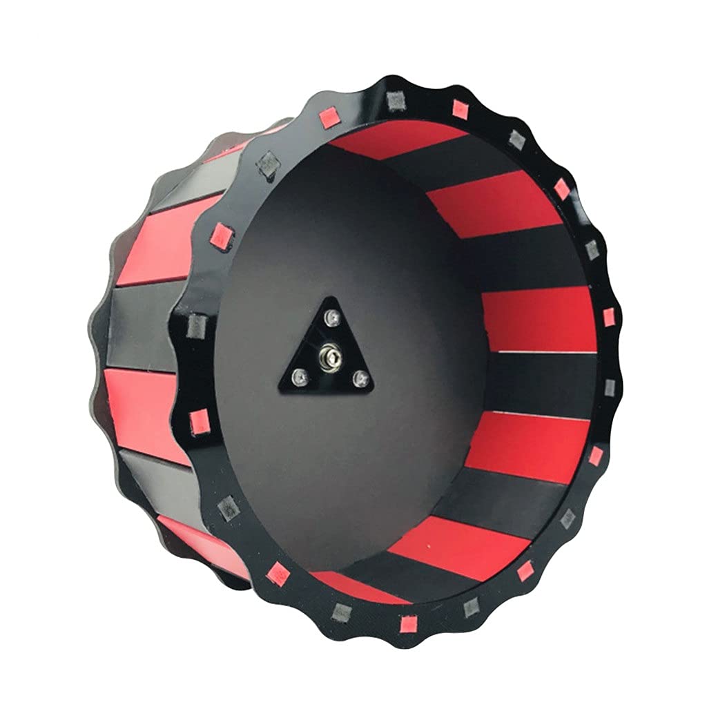 Jogging Training Non Slip Silent Pet Supplies Gerbils Mice Rotatory Cage Accessory Sports Toy Hamster Running Wheel Exercising (Black Red Small)