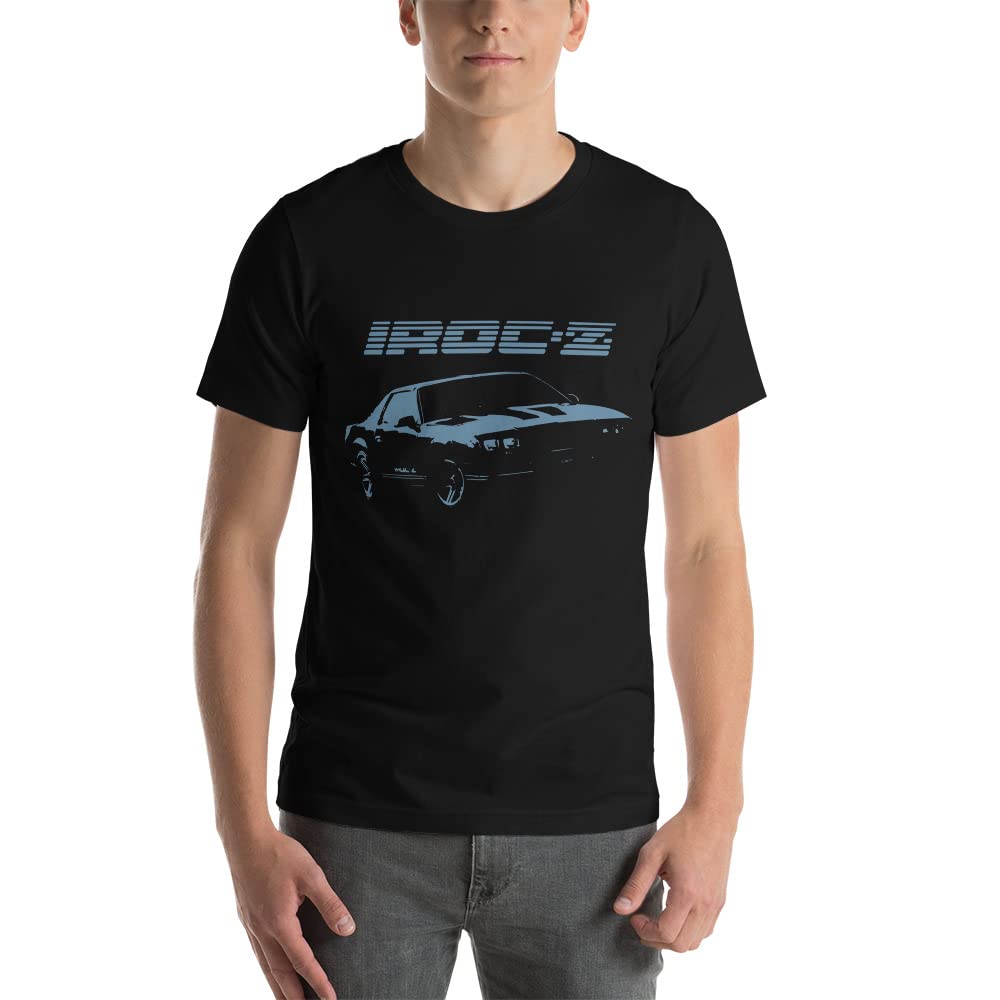 80s 90s 3rd Gen Chevy Camaro IROC-Z Classic Muscle Car T-Shirt - Unisex Short Sleeve Tee - View #4
