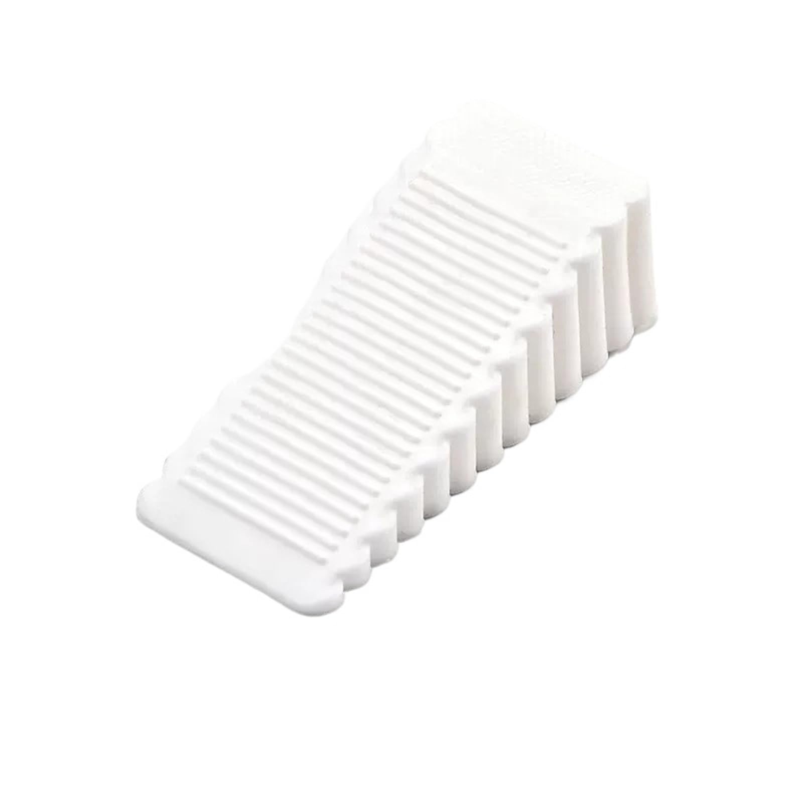 Door Stop Silicone Door Stop Stoppers Block Wedge Doorstops Stopper Home Office Rear Retainer Anti-Collision(White)