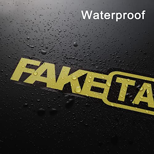 Image of TOMALL 3pcs Fake Taxi Reflective Stickers for Car Bumper Fender Window Waterproof Funny Self Adhesive Vinyl Decal Decoration for SUV Truck Motorcycles Bicycles (B-Yellow)