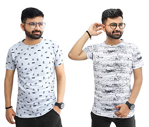 Image of Multicolor Casual T-Shirt for Men (Pack of 2)