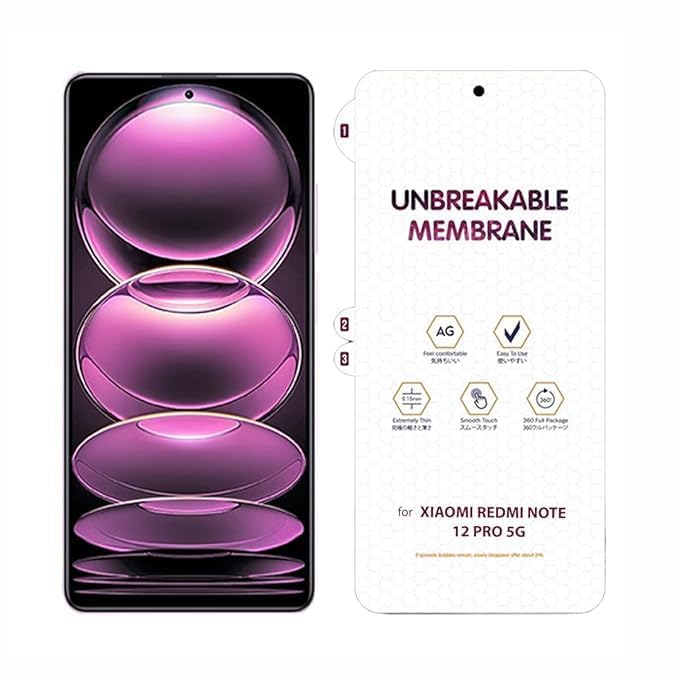 Image of BLACKSHEEP Matte Screen Protector for Xiaomi 12 Pro 5G / Xiaomi 13 Pro 5G Membrane Case Friendly Full Edge to Edge Screen Coverage & Installation Kit-(Pack of 1)