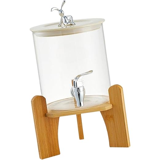 HEAVENGLOW Party Drink Dispenser Glass Beverage Dispenser for Water Restaurants Parties Bunny
