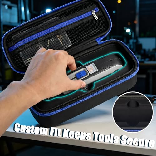Image of Case Compatible with Dremel Lite 7760 N /10 4V Li-Ion / PawControl 7760-PET Dog Cordless Rotary Tool Multi-Purpose Kit, Zipper Mesh Pocket Storage Holder for USB Charging Accessory Changes (Blue)