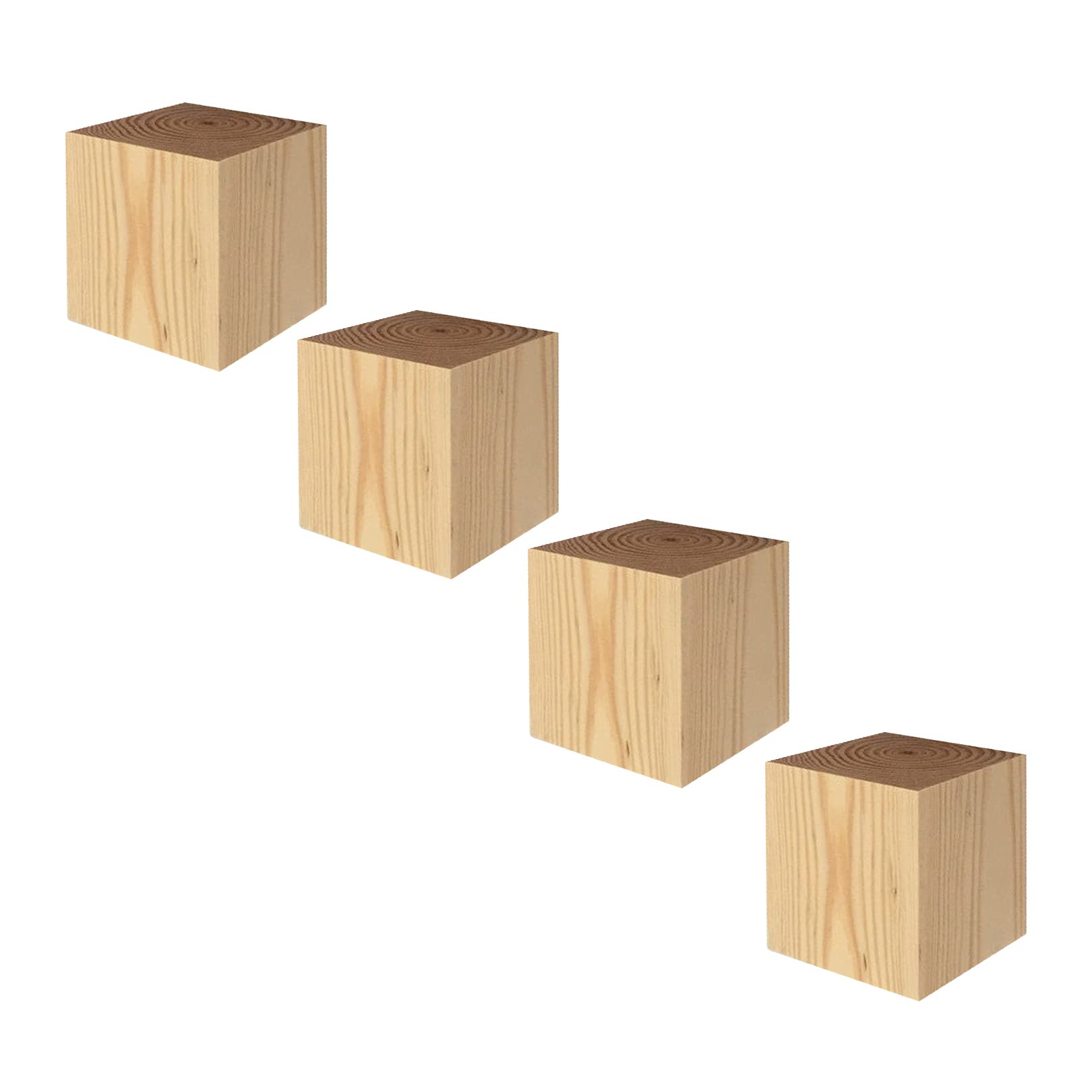 12x12cm Möbelerhöher Betterhöhung Tischerhöher Wird Verwendet um die Höhe von Bett Sofa Schrank und Stuhl zu Erhöhen 4 Stück (20cm)
