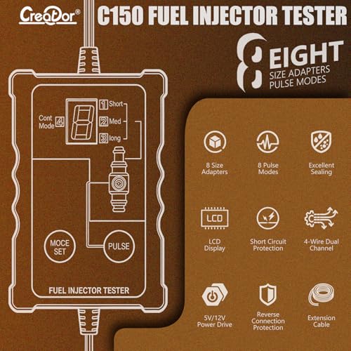 Limpieza inyectores gasolina Creator C150 con 8 adaptadores y 4 modos de impulso 2