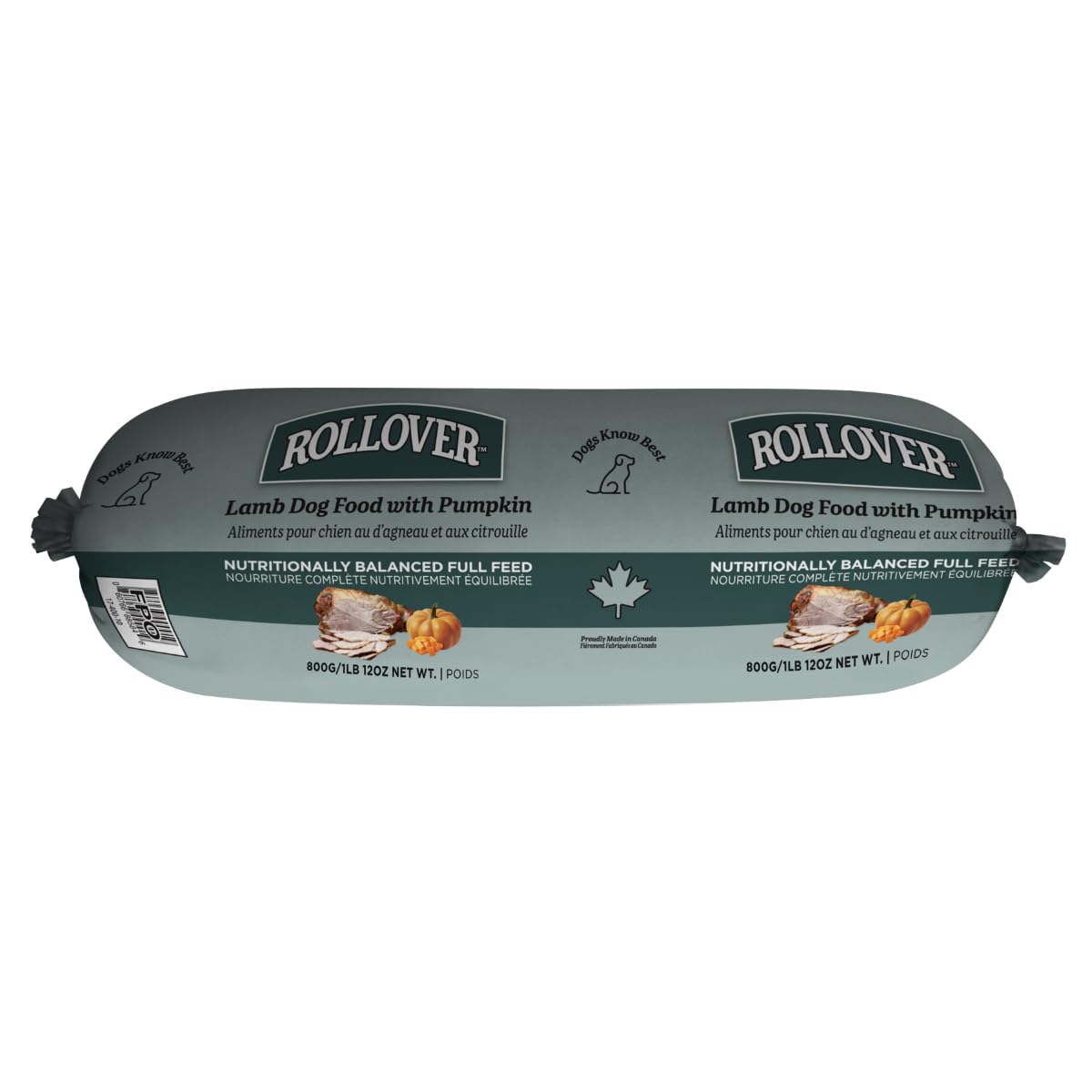 Rollover Lamb Dog Food with Pumpkin - 800g
