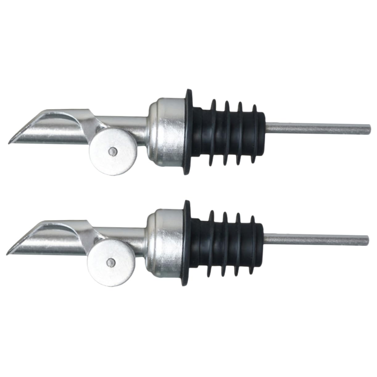 FUNOMOCYA 2pcs Stainless Steel Liquor Bottle Pourers with Cap Multi Function Spouts for Wine Oil Vinegar Dispensers Easy to Use Replaceable Bottle Stoppers