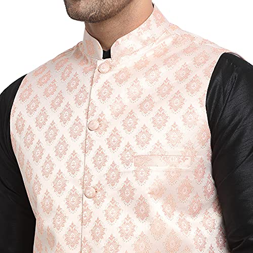Image of ABH LIFESTYLE Men's Jacquard Nehru Jacket.