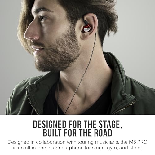 Image of MEE audio Personalized M6 PRO in Ear Monitor Headphones for Musicians w /Engraved Metal Faceplates: Choose an Artwork and /or Add Custom Text, Noise Isolating Professional Earbuds w /Replaceable Cables