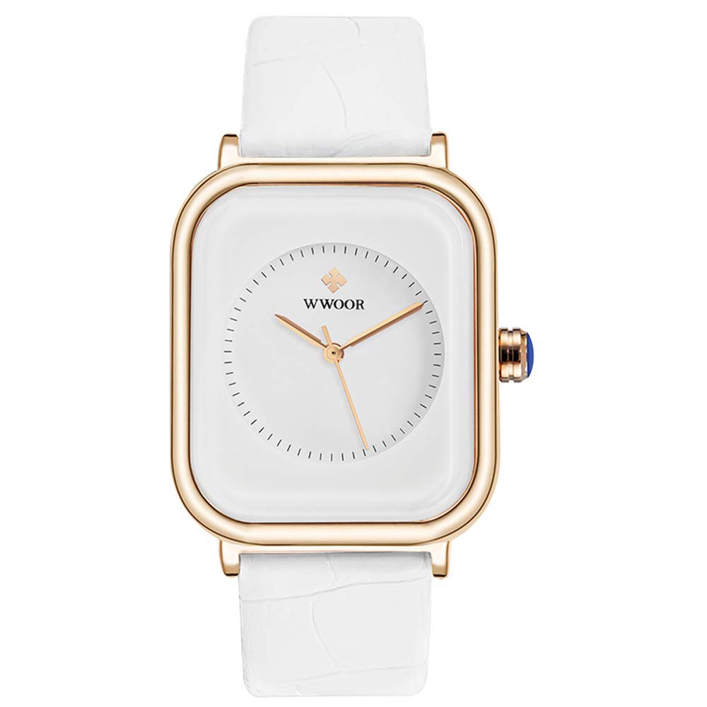 MASTOP Relojes de cuarzo para mujer, impermeables, analógicos, clásicos, rectangulares, modernos, minimalistas