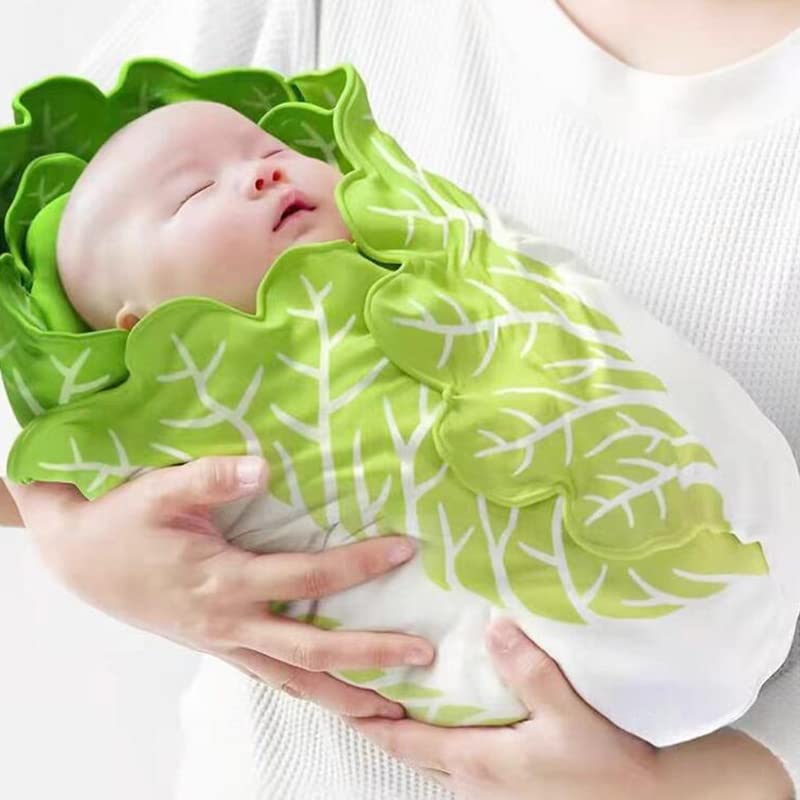 GOSHOPPING ベビー おくるみ キャベツ ベビー寝袋 綿 通気性 春夏 新生児用 抱っこ布団 赤ちゃんの寝袋 赤ちゃんの夜泣き対策に 可愛い 布団 柔らかく 敏感肌適合 おしゃれ 人気 ベビー 安眠 記念撮影 出産準備 出産祝い ベビー用品