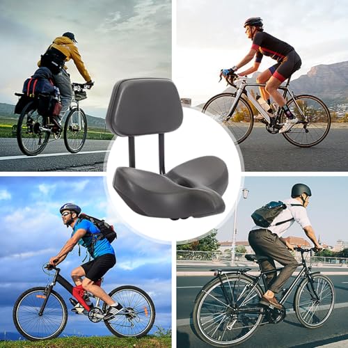 Selle de vélo avec dossier confortable et grand coussin ergonomique
