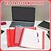 Teling 150 Pcs Plastic Report Covers with 3 Prong Clear Front Resume Folder Business Report Covers Bulk Presentation Folders Clear Front Report Folders for Documents, School, Office(Red)