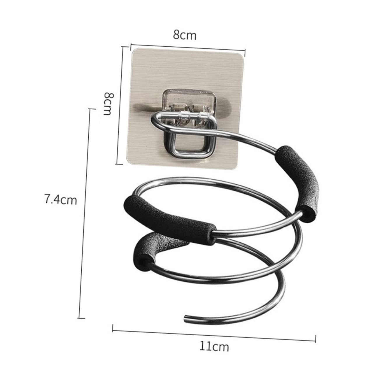 IWOWHERO Bathroom Hair Dryer Holder Wall Mounted Anti- Space Enhances Home Organization