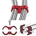 Vignee 5 Pieces Separator Clamp,Aluminum Hose Fitting Adapter,Fuel line Mounting Clamps,Hose Separator Clamp for Oil Line, Brake Line,Gas Line and Water Pipe(Red,AN6)