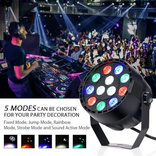 Lumière stroboscopique 12 LED avec mode son réglable et télécommande sans fil - 6