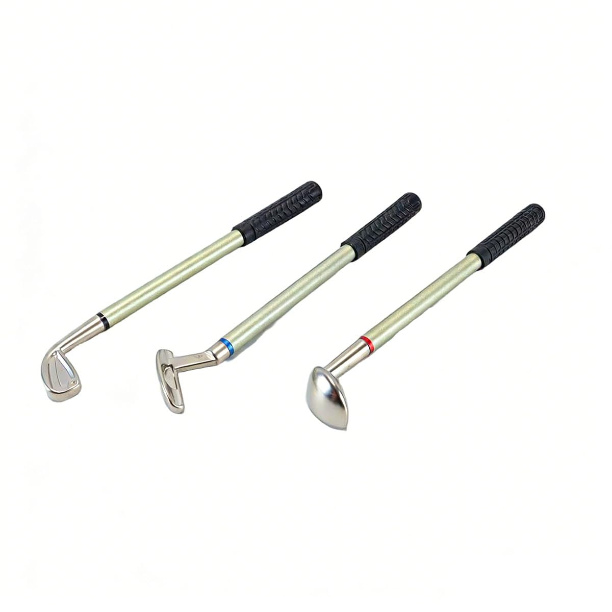Portabolígrafos con Reloj Soporte para Carrito de Golf Juego de Regalo 3 Bolígrafos de Aluminio