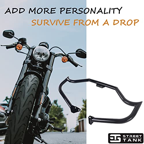 1.5 Inch Fat Crash Bar For Dyna 2006-2017 Street Bob, Fat Bob, Wide Glide Models, Strong Engine Guard For Dyna Crash Bars Installing Or Upgrade, Killing Highway Bar Black #TOP2