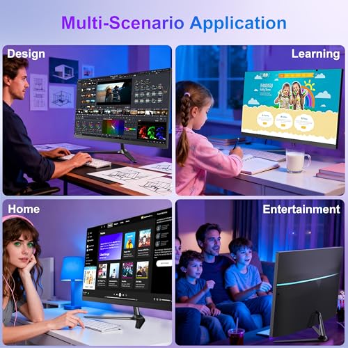 Image of 23.8 inch FHD All-in-One Computer Core i7 Processor (Max 3.0GHz) Sleek Black All-in-One Desktop PC 16GB DDR 512GB SSD with Bluetooth 5.3&WiFi 6 High-Definition Display for Home Office Study
