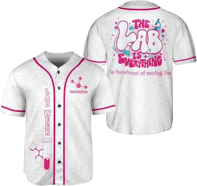 Personalized Lab Week 2025 Shirts, Custom Lab Week 2025 Baseball Jersey, Laboratory Technician Jersey for Lab Tech Team 8 Multicolor