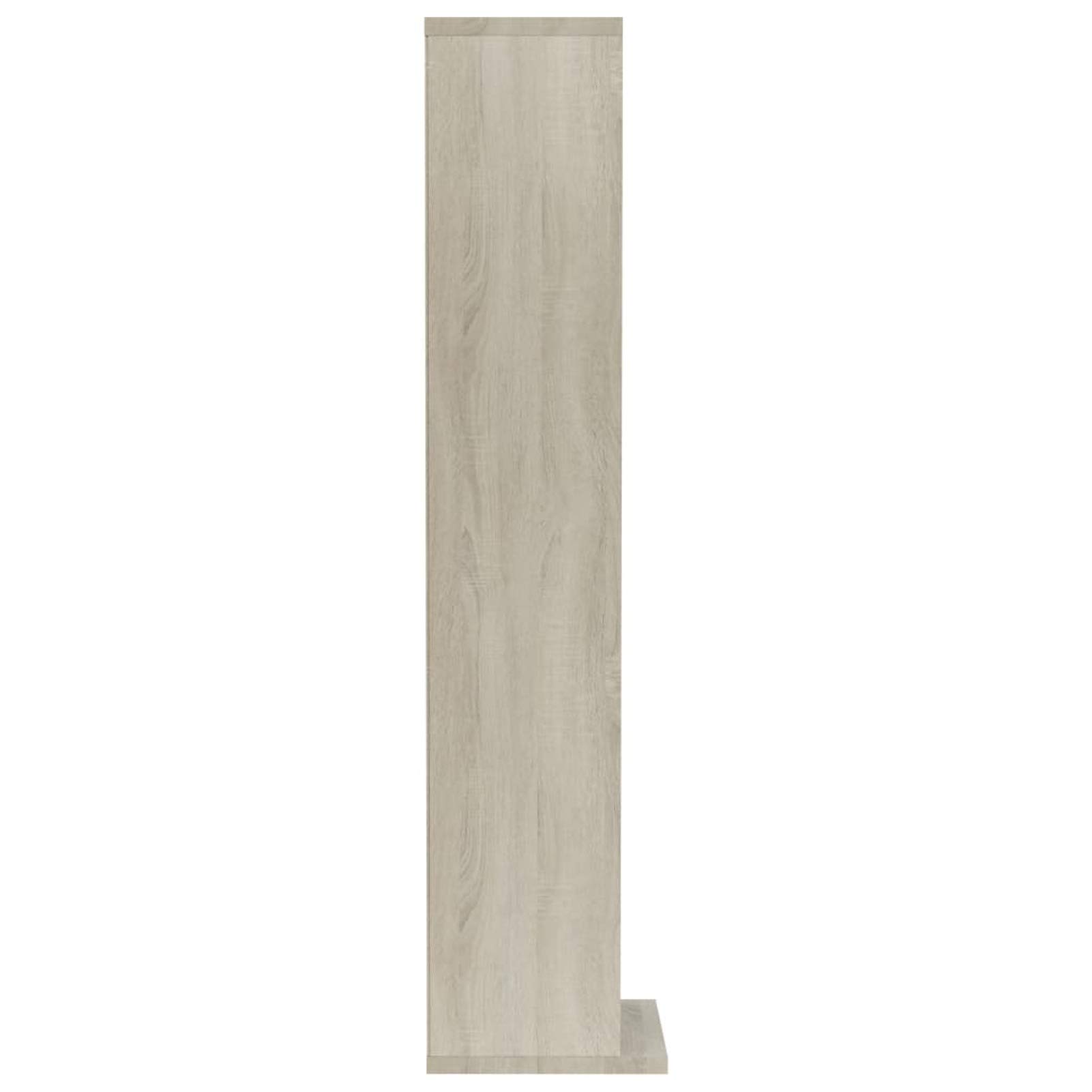 Homgoday Szafka na płyty CD z 6 otwartymi przegródkami 21 x 20 x 88 cm, drewno inżynieryjne, wieża CD, szafka do przechowywania DVD, półka na płyty CD i DVD, do salonu, sypialni, biura