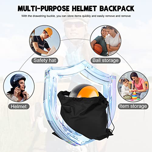 Vusddy 2 Stück Helmbeutel, Motorrad Helmtasche mit Kordelzug, Motorradhelm Rucksack Wasserdicht, Universal Tragbarer Sporttasche für Motorradhelm, Fahrradhelme, Skihelme, Basketball, Fitness, Outdoor