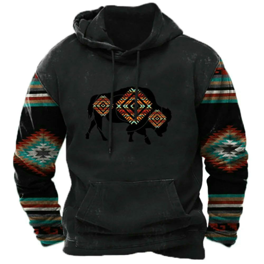 ZBDZSW męska bluza z kapturem Vintage nadrukowana oversize bluza z kapturem pullover casual streetwear topy męskie ubrania harajuku hop