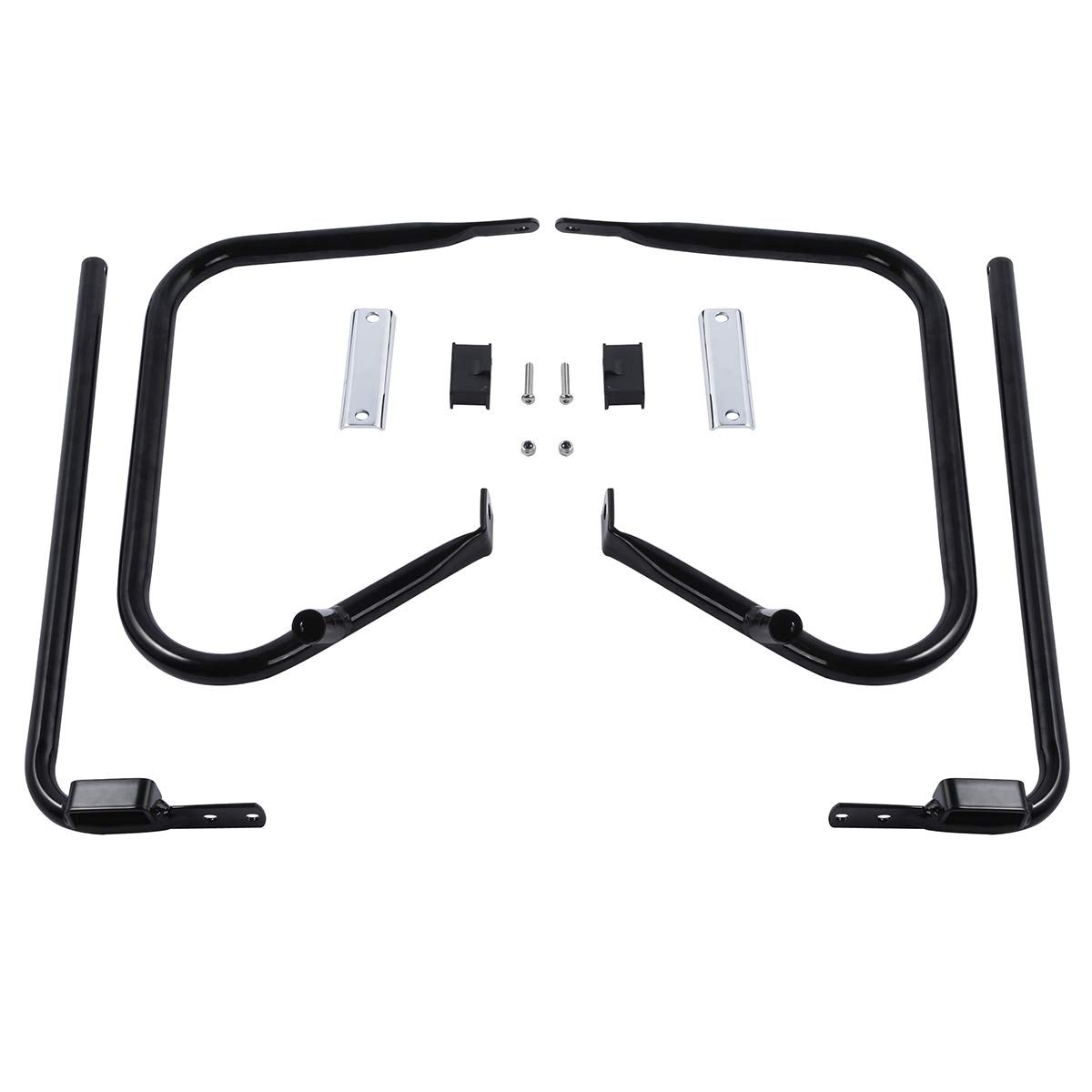 Rear Saddlebag Guard Kit fits for 1997-2008 Harley Davidson Touring models,Gloss Black