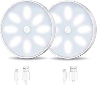 ZJchao Veilleuse LED à distance rechargeable par USB avec détecteur de