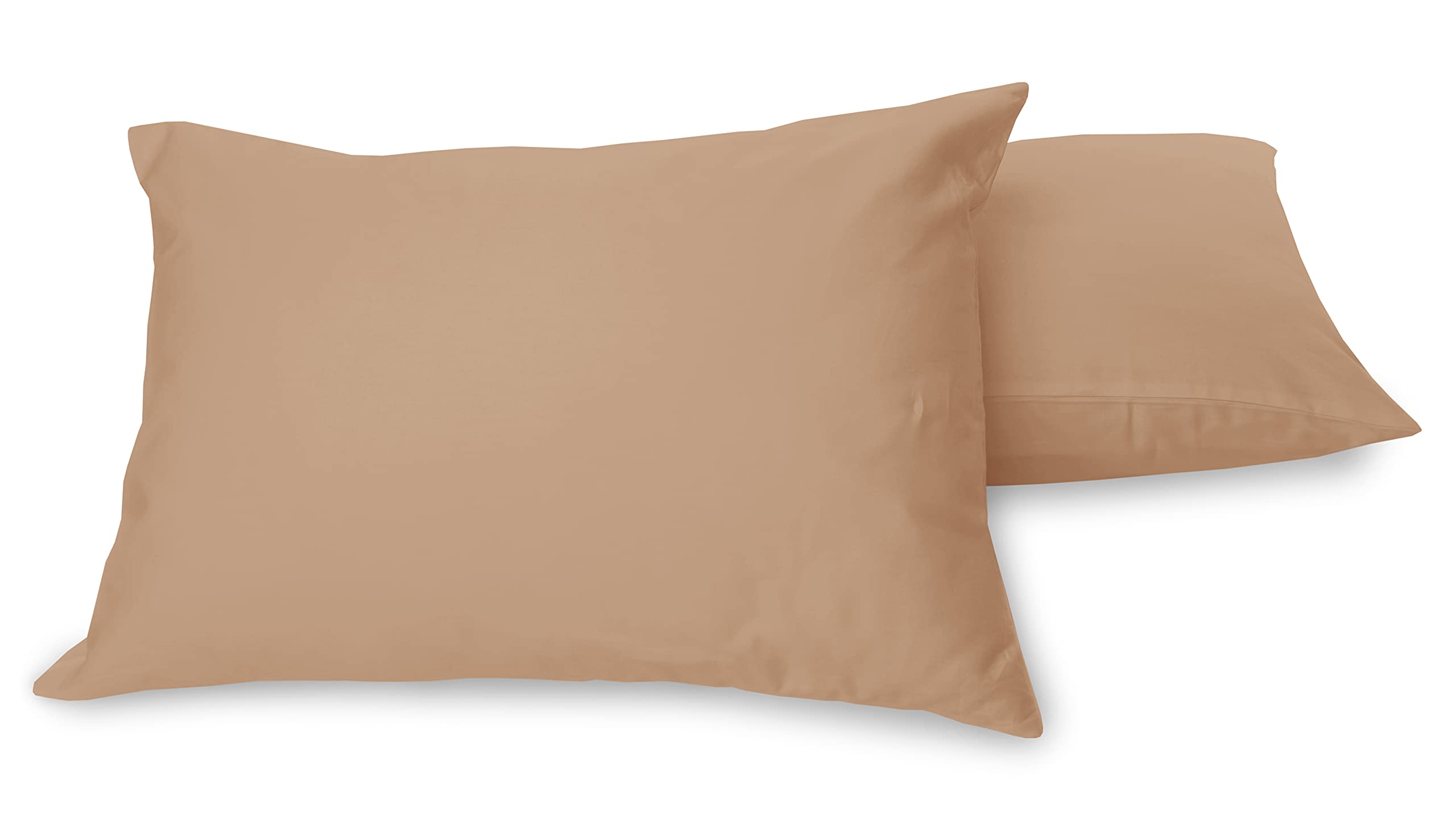 180 Thread Count 100% Pure Cotton Percale Pillowcase Pair (Natural)
