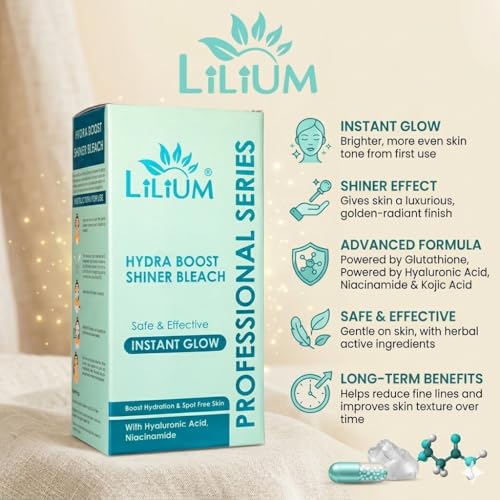Image of Lilium Hydra Boost Shiner Bleach 580g | Safe & Effective | Improve Skin Texture & Elasticity | Boost Hydration & Spot Free Skin | Niacinamide | For All Skin Types | Salon, Spa, Home & Professional Use