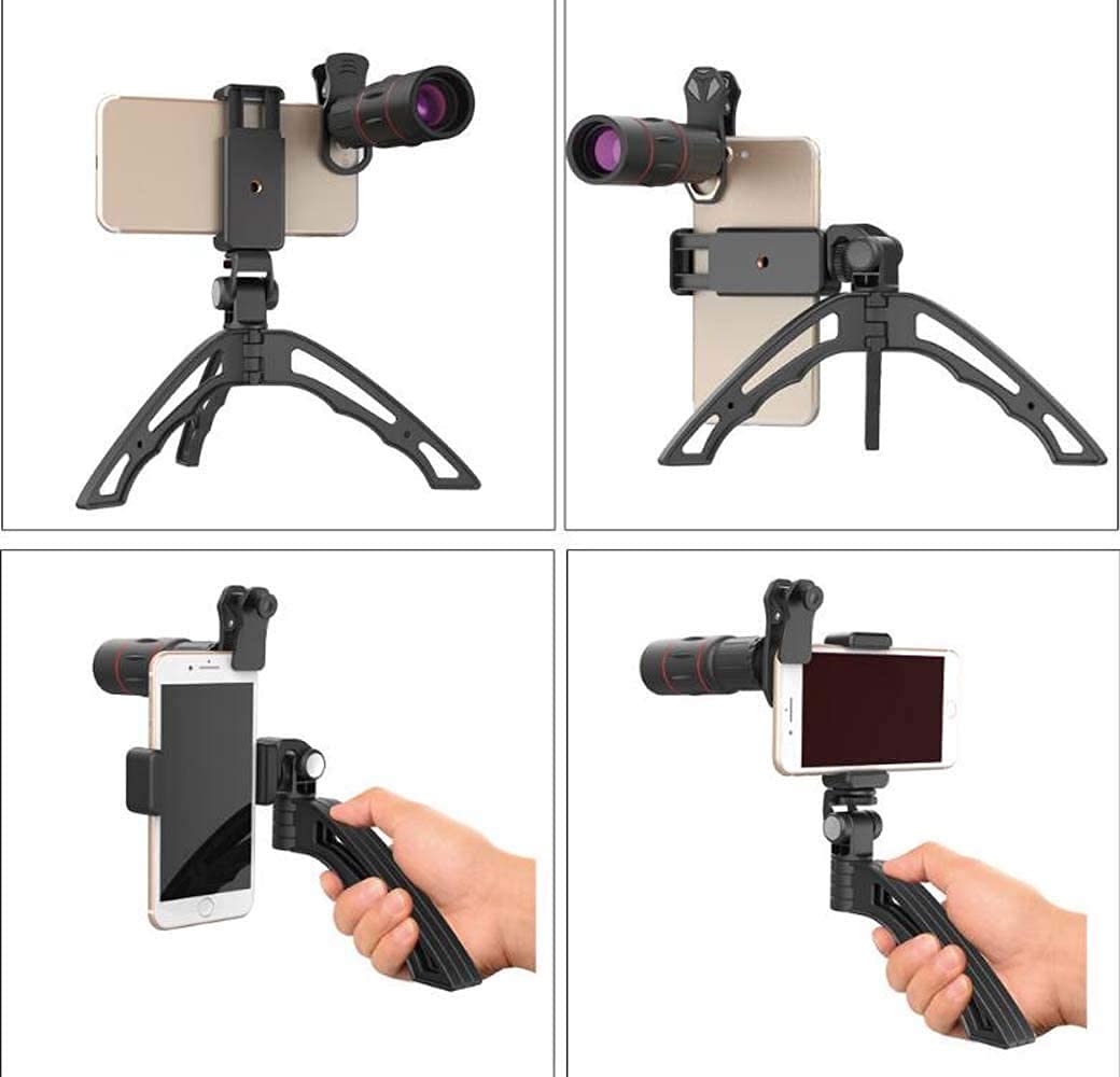 Lentille de la caméra de téléphone, kit de lentille de téléphone avec trépied, objectif de téléobjectif 18x, clip sur les kits de lentille de téléphone portable compatibles avec la plupart de