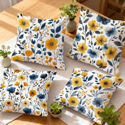 Lot de 4 housse coussin 60x60 super doux lavable pour decoration salon - 3
