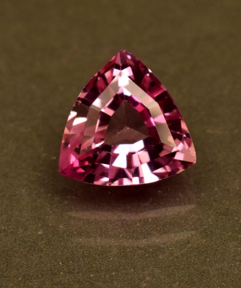Saphir Padparadscha naturel trillion pour bague de fiançailles unique - 2