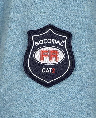 Image of BOCOMAL FR Shirts Flame Resistant Shirt 5.5oz 100% Cotton Light Weight CAT2 Fire Retardant Henley Shirts
