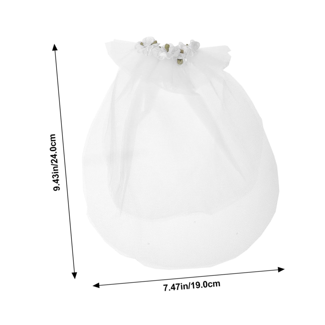 Kisangel Pet Wedding Veil Headband for Dogs Handmade Hair Bow and Veil for Bridal Occasions Elegant Design for Festive Gatherings Comfortable and Versatile Pet Hair Accessories