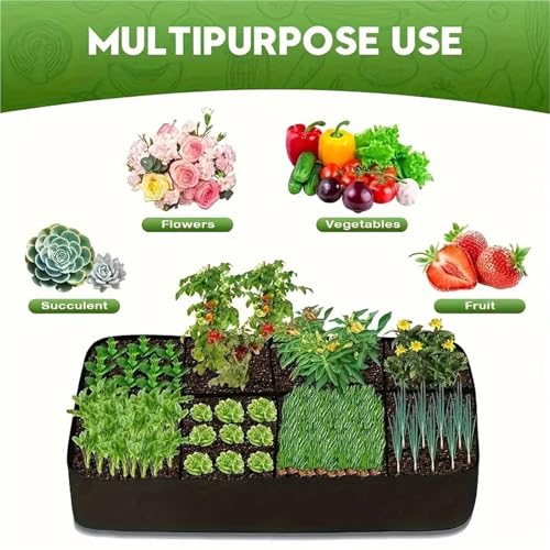 Caja plantación rectangular de 8 rejillas para solucionar la falta de espacio en el suelo 6