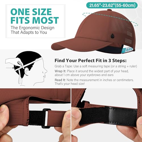 Image of AOPREL Cooling Running Hat for Men & Women Quick-Dry Breathable Performance Hat Lightweight UPF 50+ Unstructured Baseball Cap