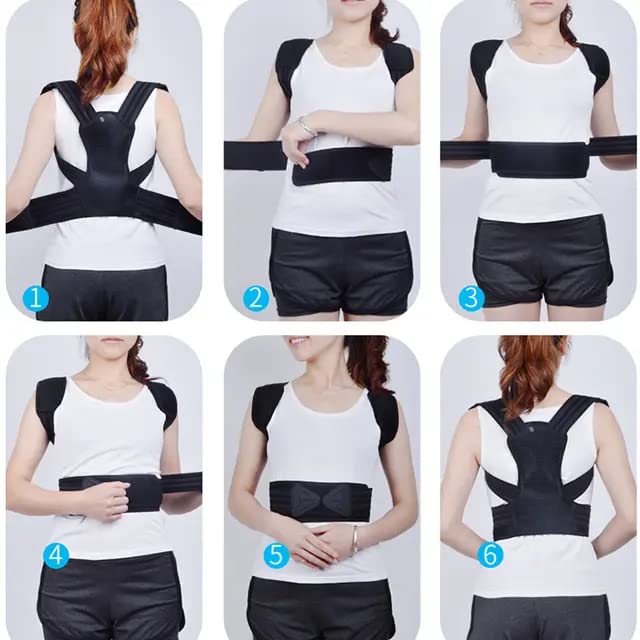 SLT Back Brace Posture Corrector for Women and Men, Back Support Belt for Women, Upper Back Brace for Posture, Back Straightener Posture Corrector, Adjustable and Fully Back Support Improve Back Posture (Medium Size)